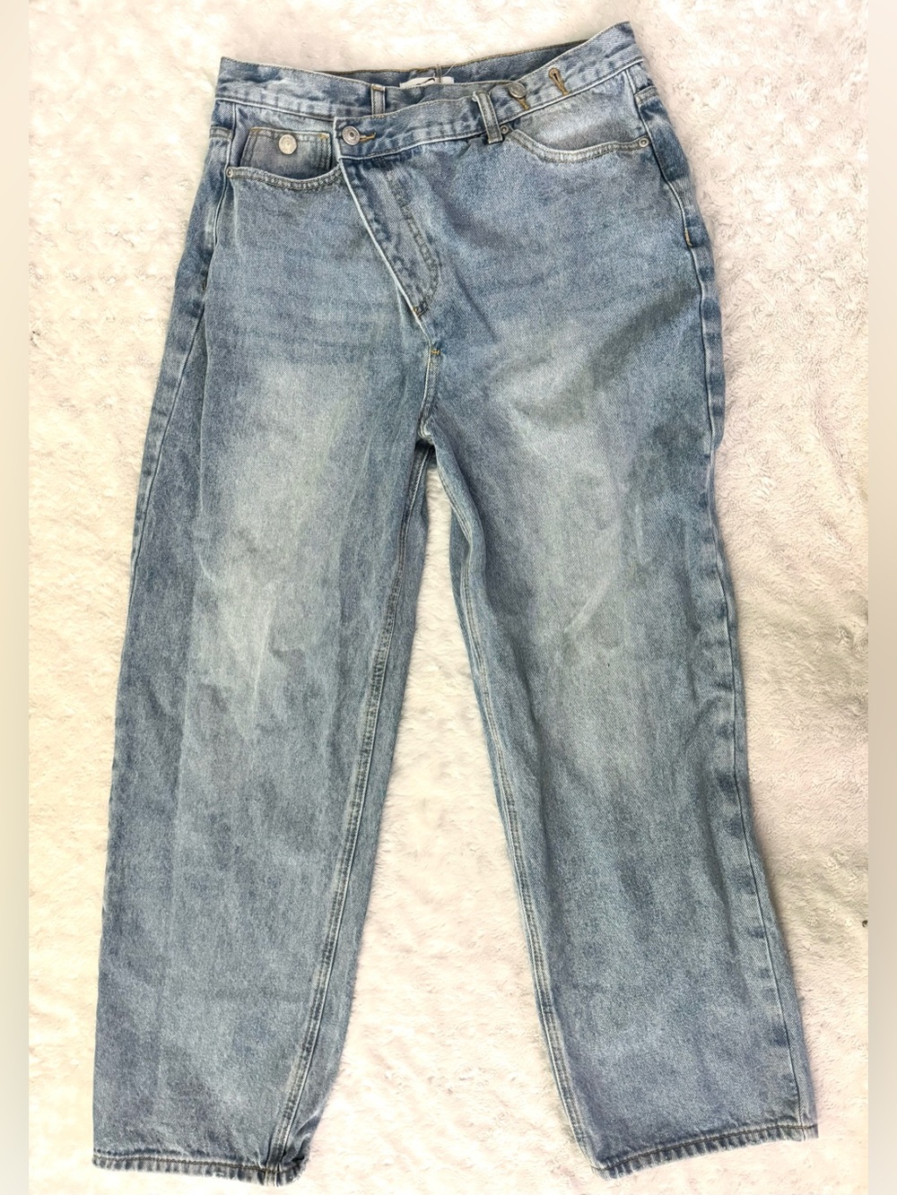 Grey Lab Los Angeles Women's Adjustable Crossover High Waist Denim Jean